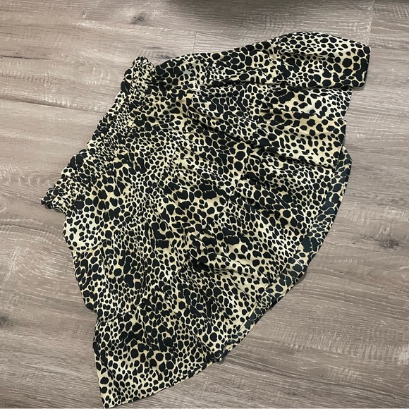 Cheetah Print Ruffle Mini Skirt - Picture 1 of 4